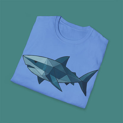 Geometric Polygon Shark Unisex T-Shirt