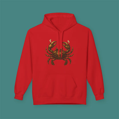 Steampunk Mechanical Crab Fleece Unisex Hoodie