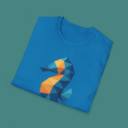 Geometric Polygon Seahorse Unisex T-Shirt