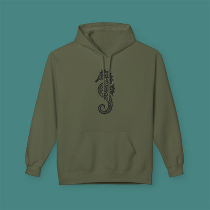 Tribal Tattoo Seahorse Fleece Unisex Hoodie