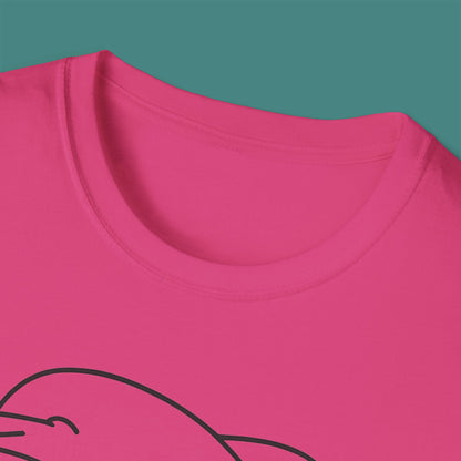 Minimalist Line Art Dolphin Unisex T-Shirt