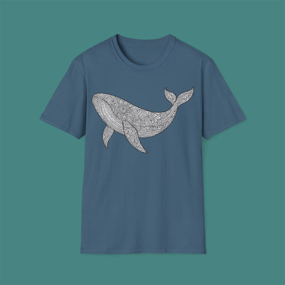 Intricate Mandala Whale Unisex T-Shirt