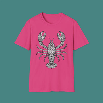 Intricate Mandala Lobster Unisex T-Shirt
