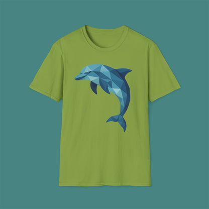 Geometric Polygon Dolphin Unisex T-Shirt