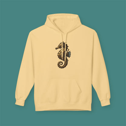Steampunk Mechanical Seahorse Fleece Unisex Hoodie