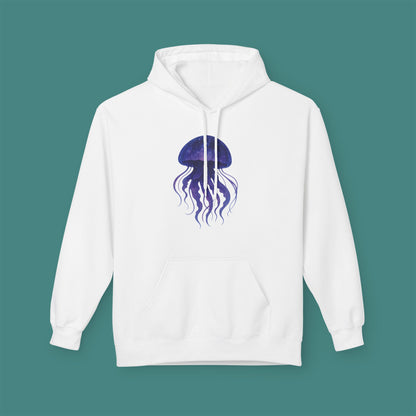 Cosmic Galaxy Jellyfish Fleece Unisex Hoodie
