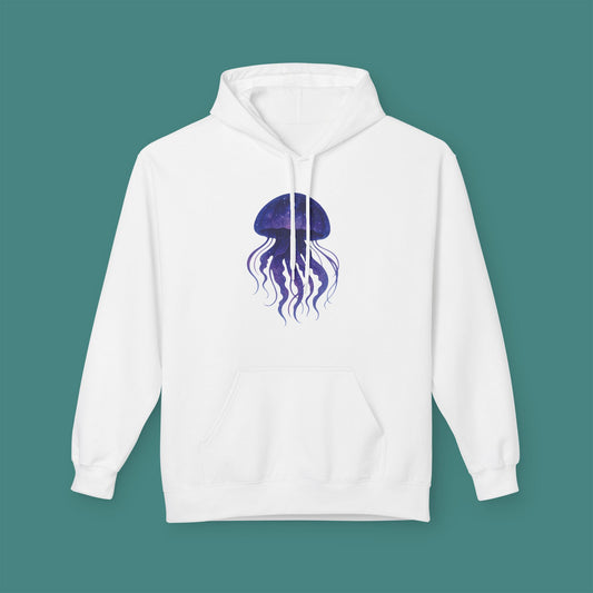Cosmic Galaxy Jellyfish Fleece Unisex Hoodie
