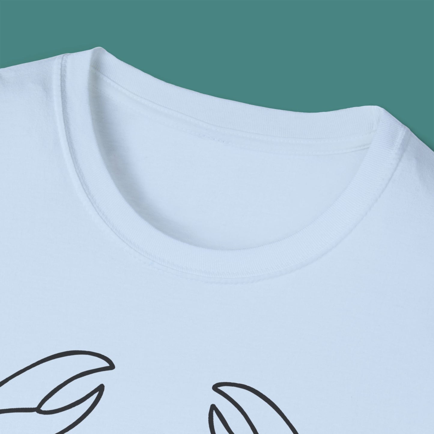 Minimalist Line Art Crab Unisex T-Shirt