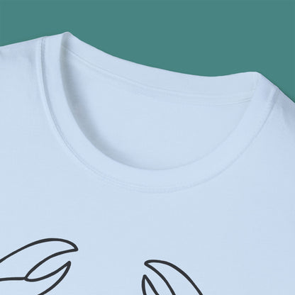 Minimalist Line Art Crab Unisex T-Shirt