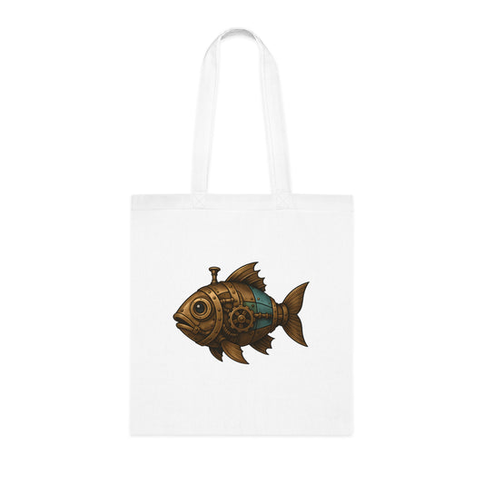 Steampunk Mechanical Fish Tote Bag