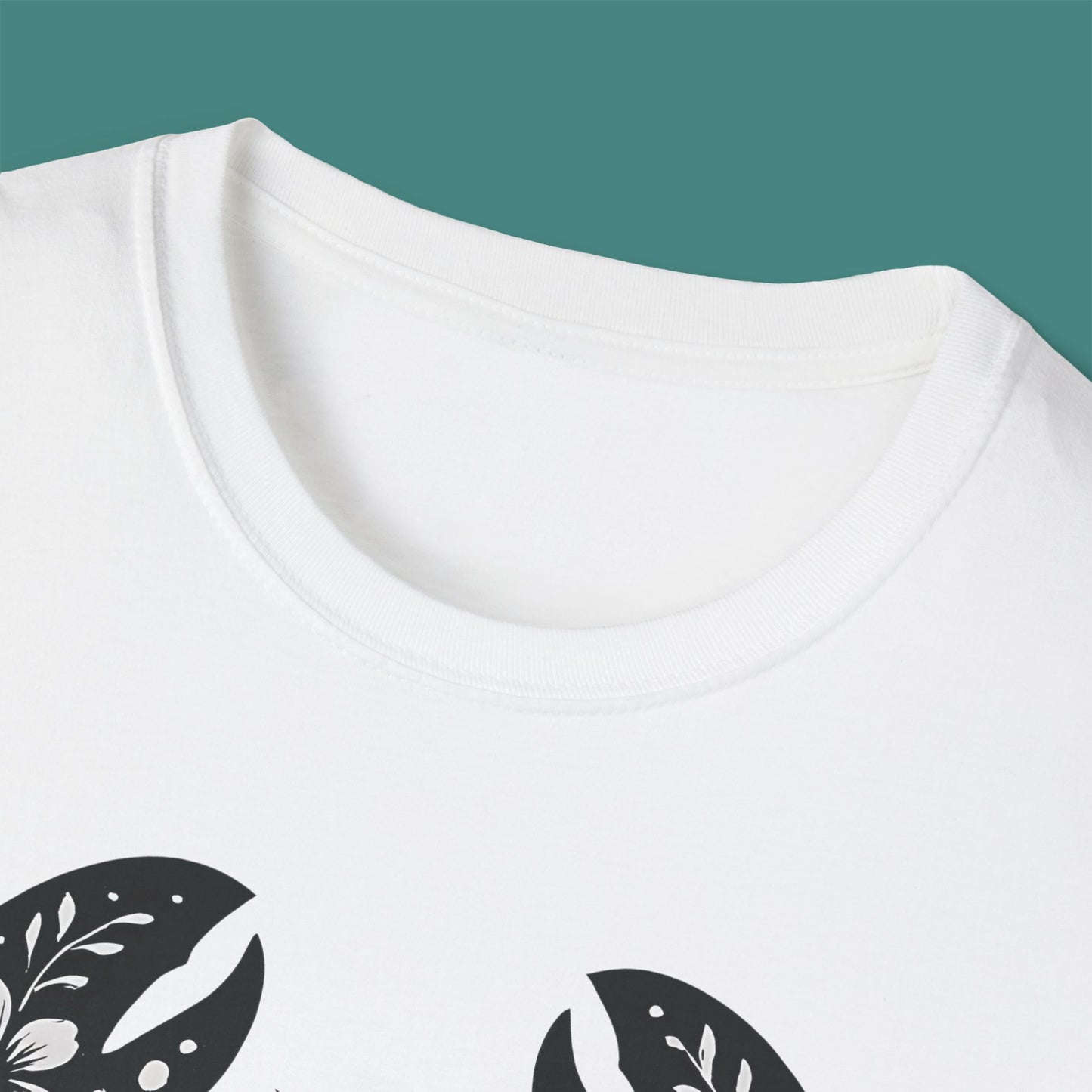 Floral Lobster Silhouette Unisex T-Shirt