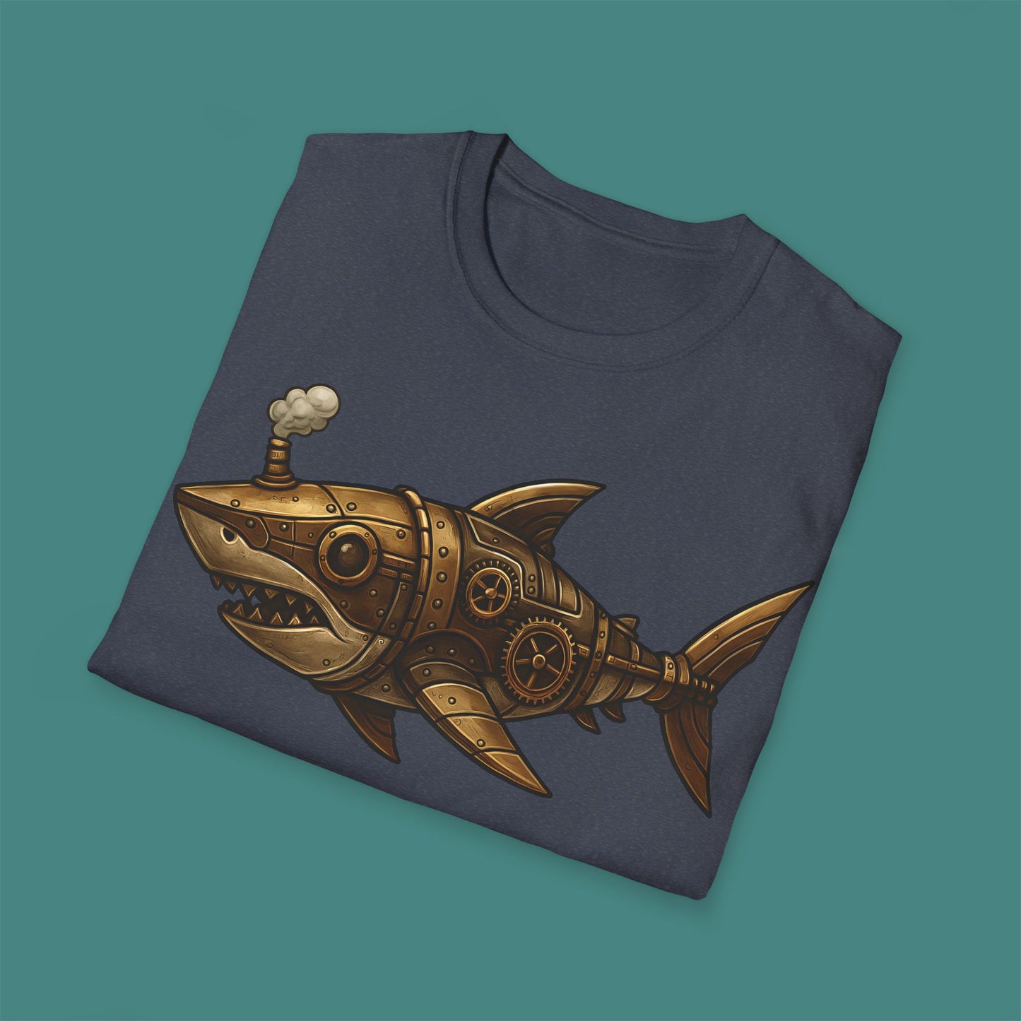 Steampunk Mechanical Shark Unisex T-Shirt