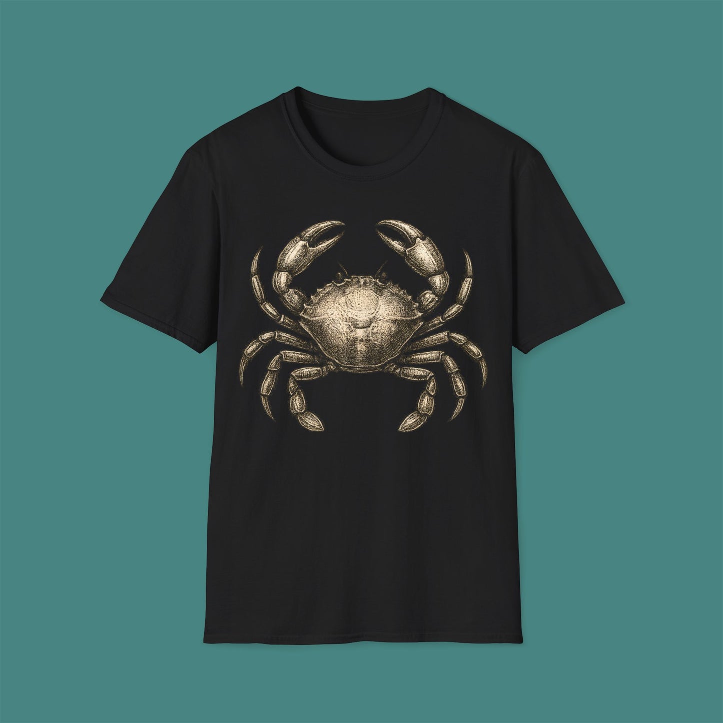 Vintage Etching Crab Unisex T-Shirt