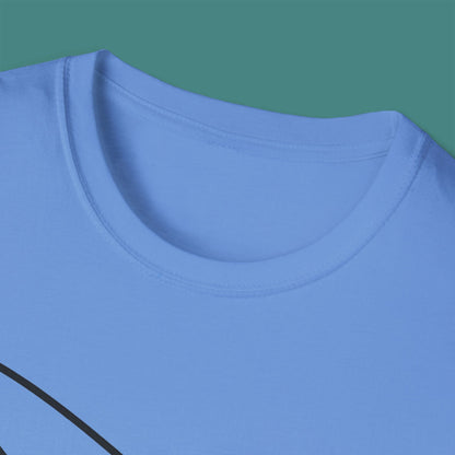 Minimalist Line Art Whale Unisex T-Shirt