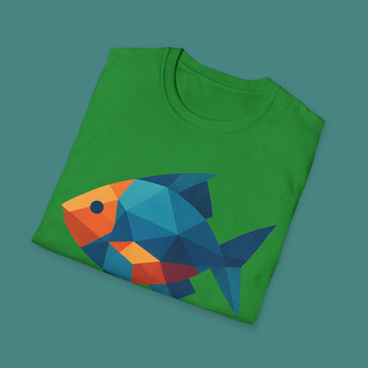 Geometric Polygon Fish Unisex T-Shirt