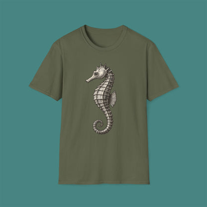 Vintage Etching Seahorse Unisex T-Shirt