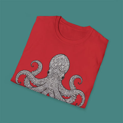 Intricate Mandala Octopus Unisex T-Shirt
