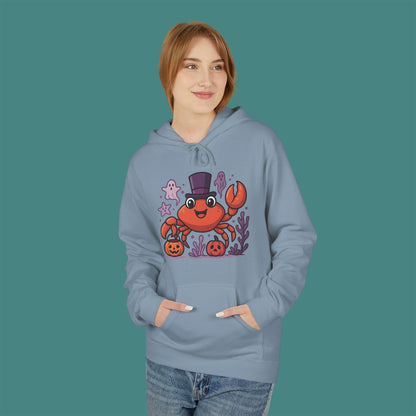Halloween Crab Fleece Unisex Hoodie