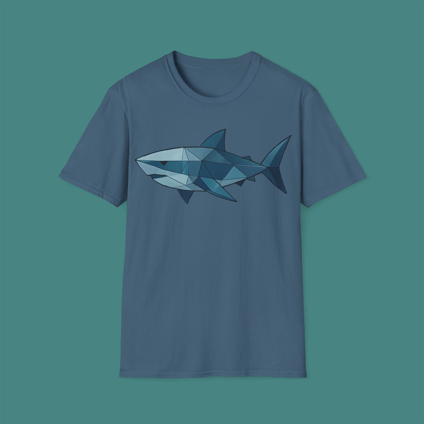 Geometric Polygon Shark Unisex T-Shirt