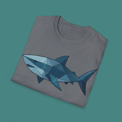 Geometric Polygon Shark Unisex T-Shirt