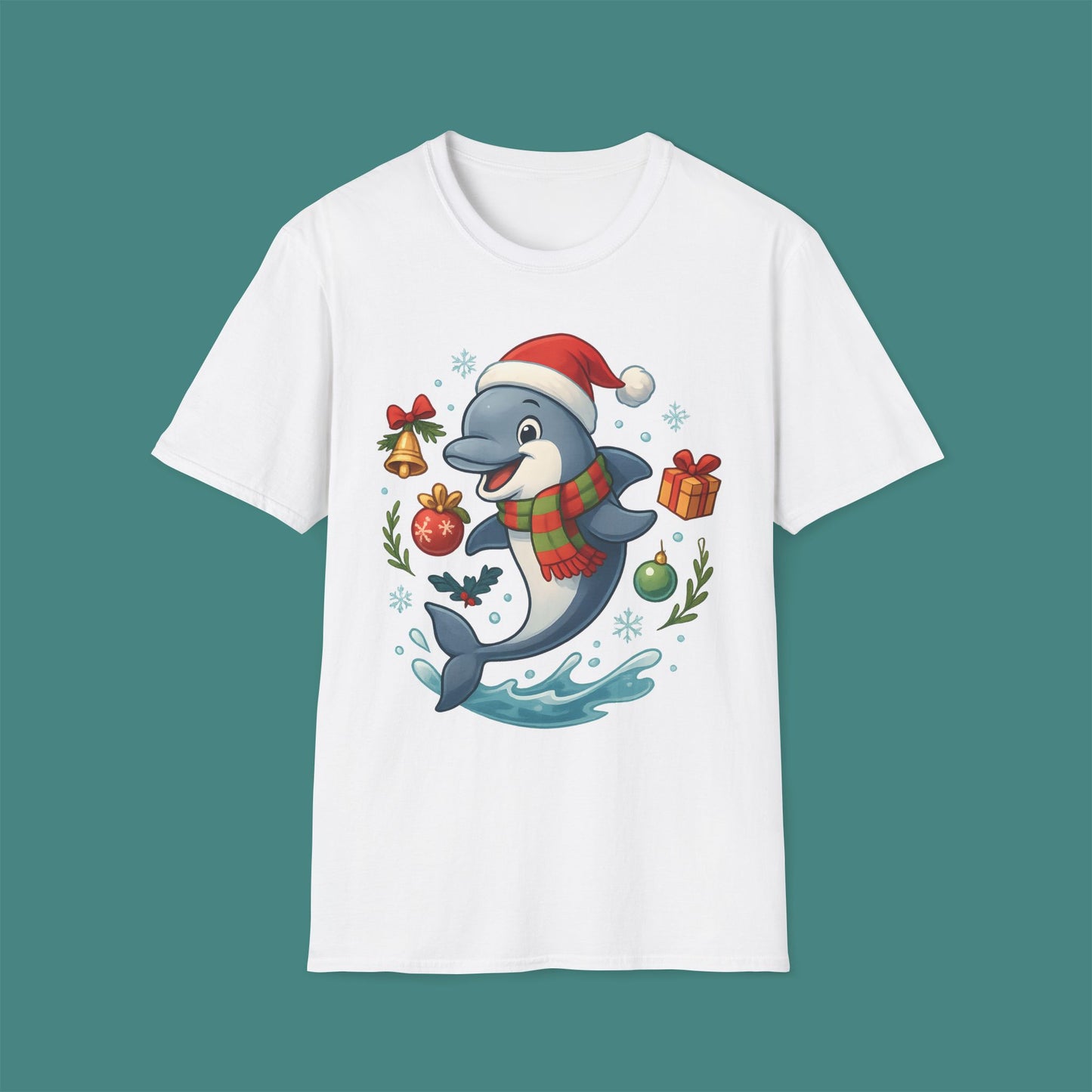 Christmas Dolphin Unisex T-Shirt
