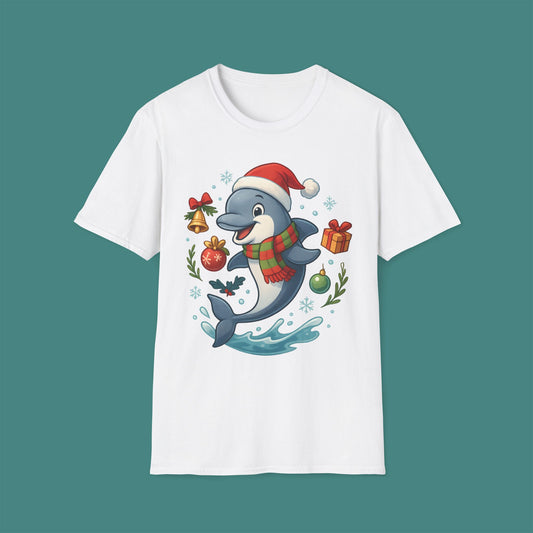Christmas Dolphin Unisex T-Shirt