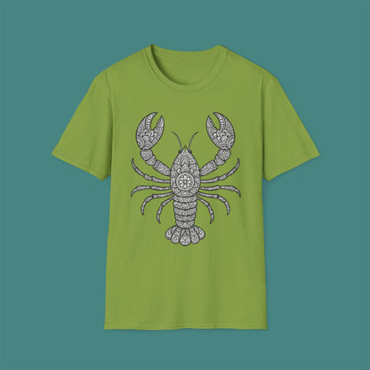 Intricate Mandala Lobster Unisex T-Shirt