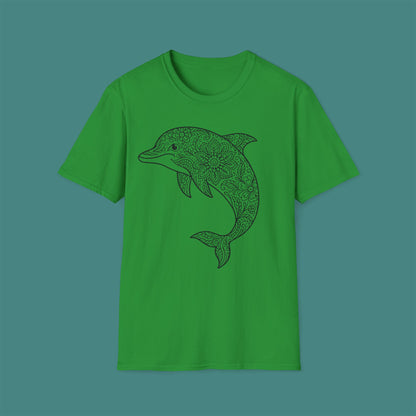 Intricate Mandala Dolphin Unisex T-Shirt