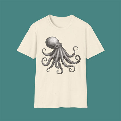 Vintage Etching Octopus Unisex T-Shirt