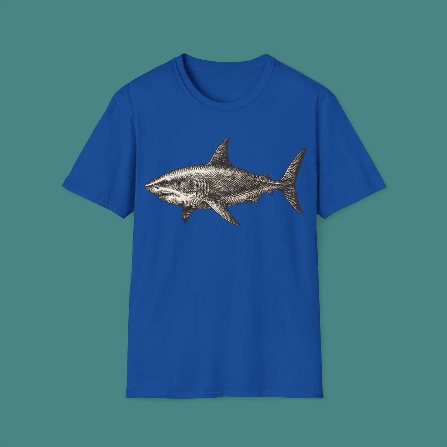 Vintage Etching Shark Unisex T-Shirt