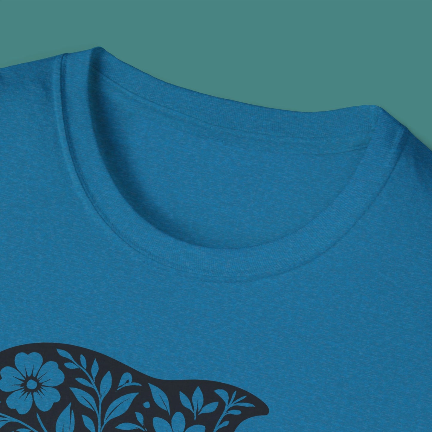 Floral Dolphin Silhouette Unisex T-Shirt