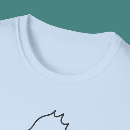 Minimalist Line Art Seahorse Unisex T-Shirt