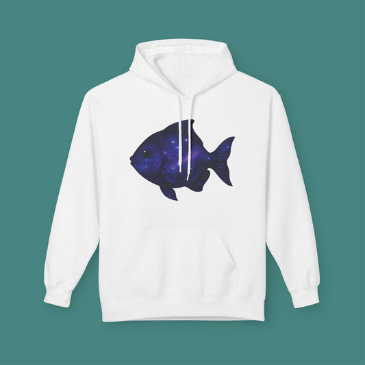 Cosmic Galaxy Fish Fleece Unisex Hoodie