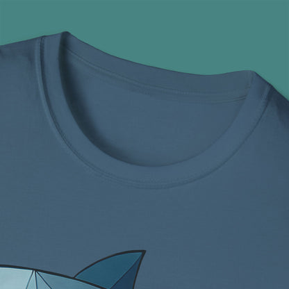 Geometric Polygon Shark Unisex T-Shirt