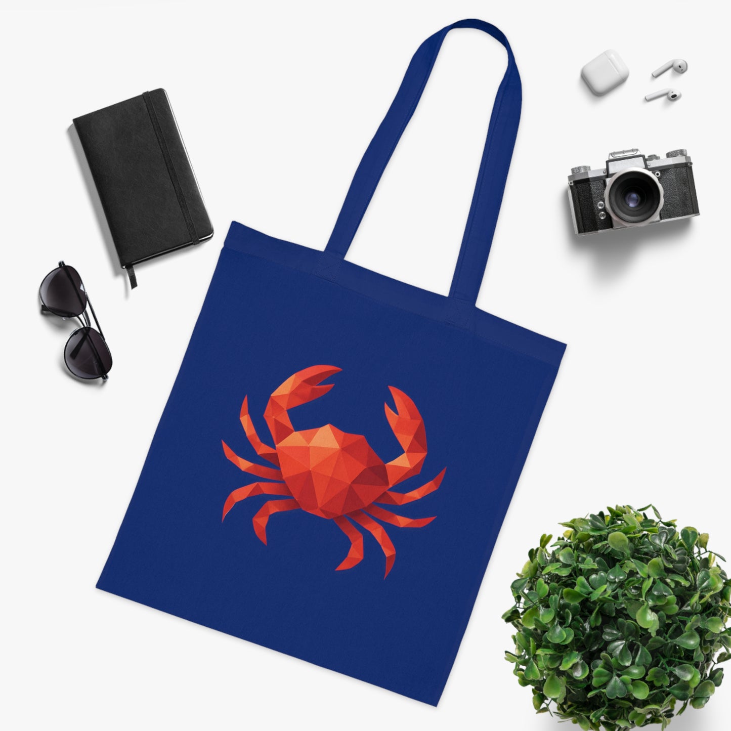 Geometric Polygon Crab Tote Bag