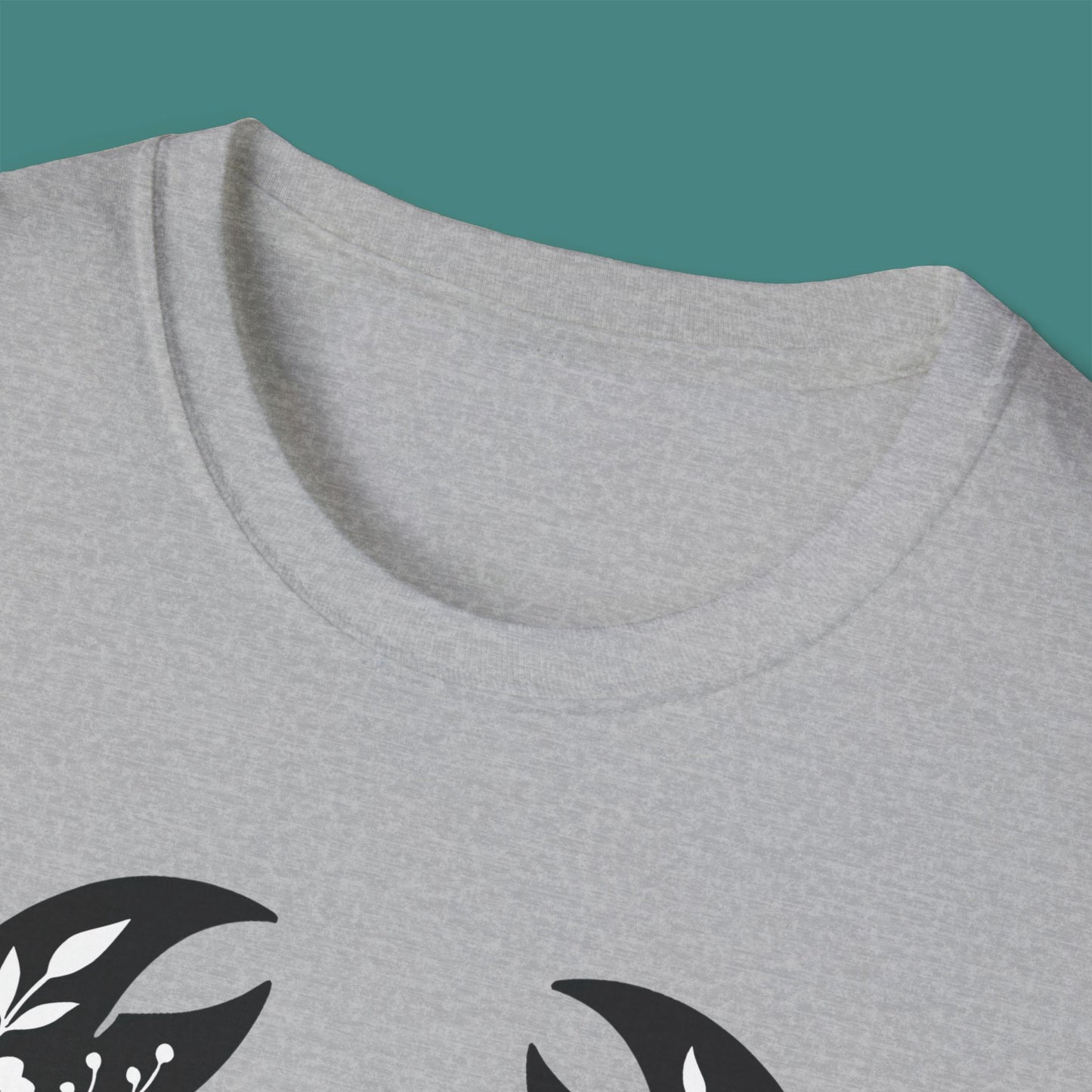 Floral Crab Silhouette Unisex T-Shirt