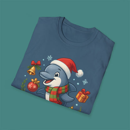 Christmas Dolphin Unisex T-Shirt
