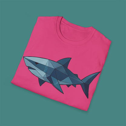 Geometric Polygon Shark Unisex T-Shirt