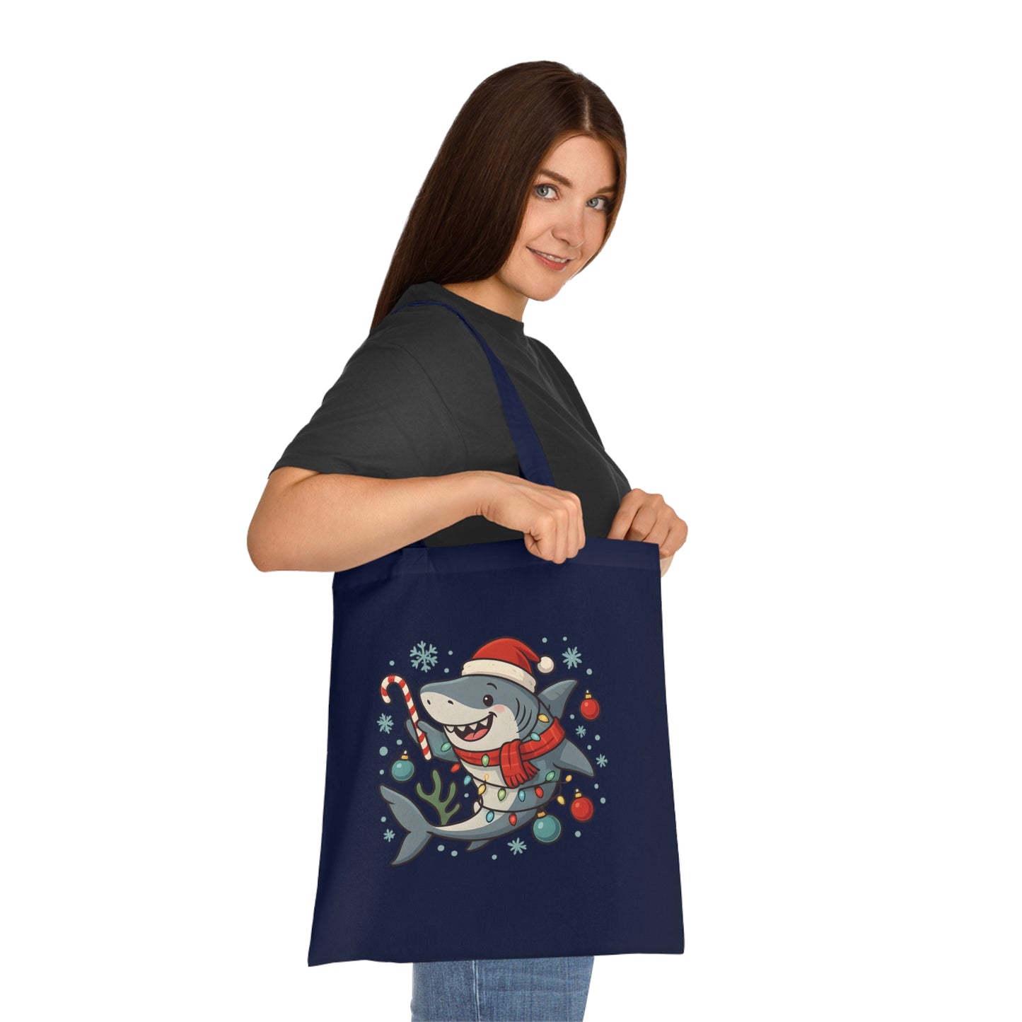 Christmas Shark Tote Bag