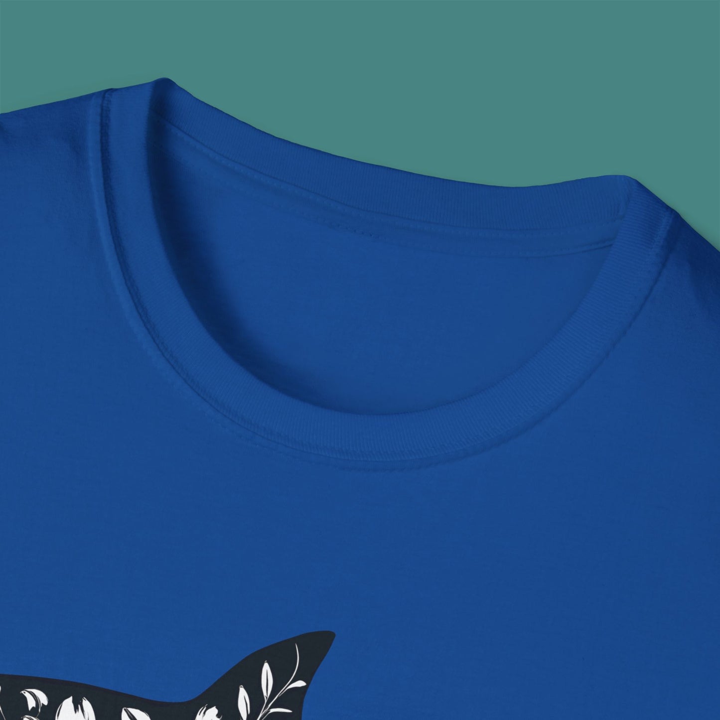 Floral Shark Silhouette Unisex T-Shirt