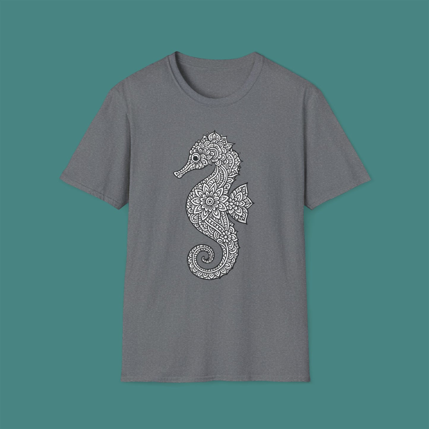 Intricate Mandala Seahorse Unisex T-Shirt