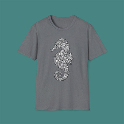 Intricate Mandala Seahorse Unisex T-Shirt