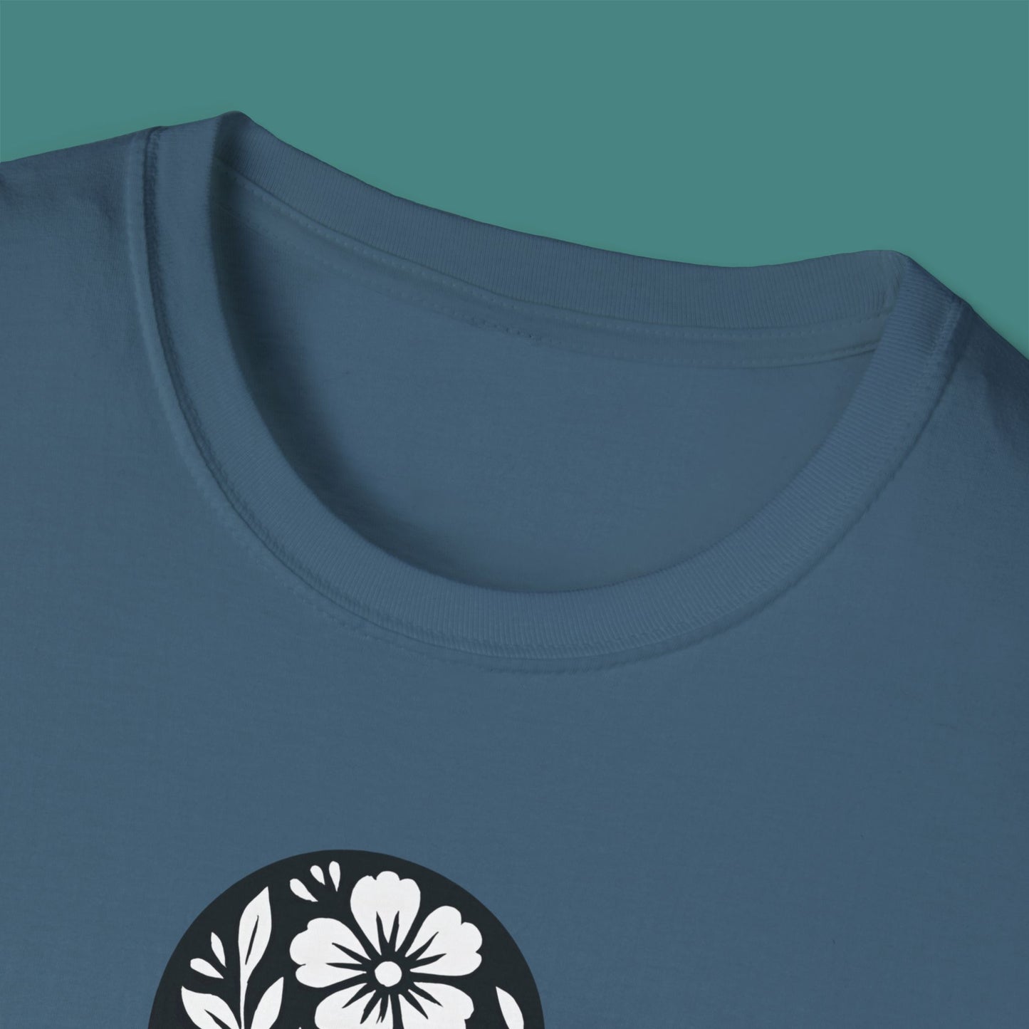 Floral Octopus Silhouette Unisex T-Shirt
