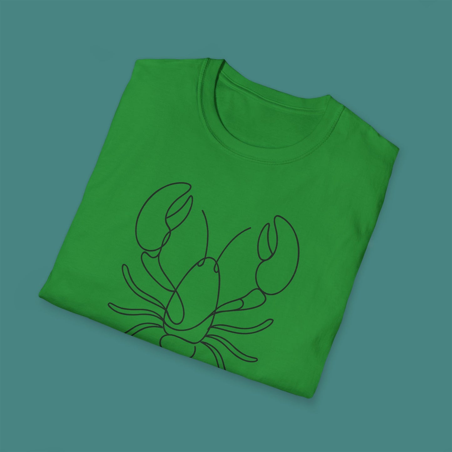 Minimalist Line Art Lobster Unisex T-Shirt