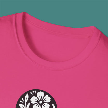 Floral Octopus Silhouette Unisex T-Shirt