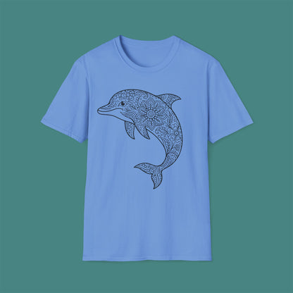 Intricate Mandala Dolphin Unisex T-Shirt