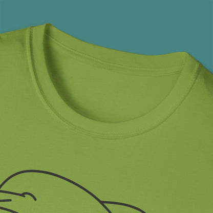 Minimalist Line Art Dolphin Unisex T-Shirt