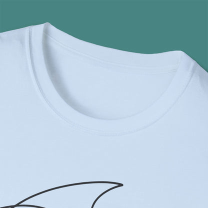Minimalist Line Art Fish Unisex T-Shirt