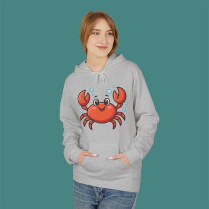 Cartoon Cute Crab Fleece Unisex Hoodie