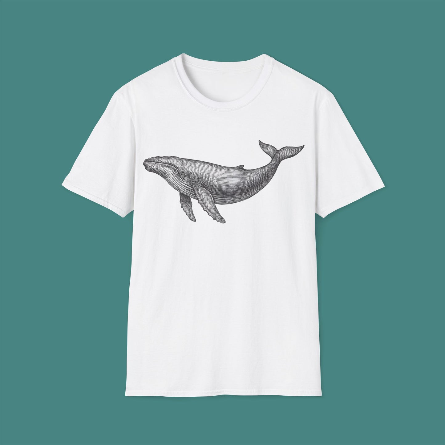 Vintage Etching Whale Unisex T-Shirt